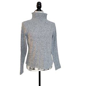Eileen Fisher Gray Mock Neck Merino Wool Sweater - Size XS